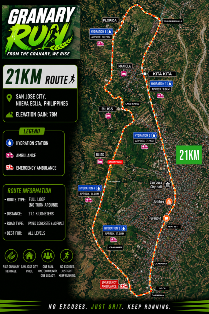 21K Half Marathon Route Map
