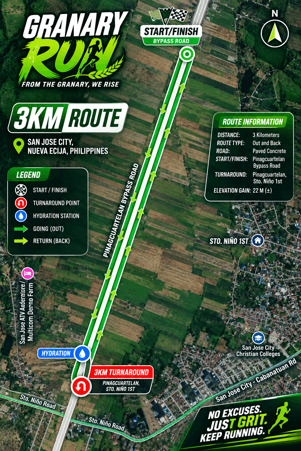 3K Fun Run Route Map